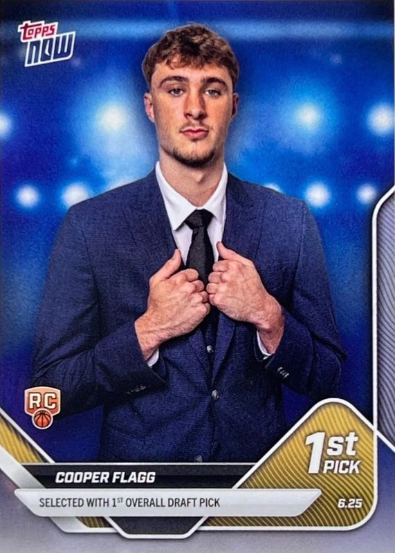 2025 Topps Now Cooper Flagg Rookie Card - NBA Dallas Mavericks basketball