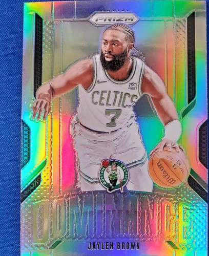 2024-25 Panini Prizm Dominance #6 Jaylen Brown Silver Holo Basketball Card - Celtics